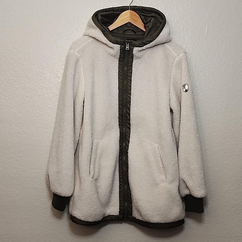 1 Madison Expedition Heritage Edition Teddy Sherpa Jacket in Cream/Olive